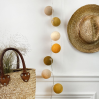 Guirlande lumineuse 50 boules - câble transparent gris