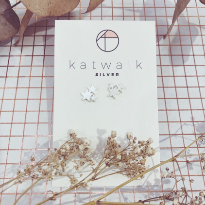 Boucles d'oreilles 3 étoiles argent