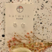 Boucles d'oreilles - argent - tête de chat graphique