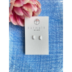 Boucles d'oreilles rectangle bombé argent