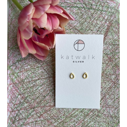 Boucles d'oreilles - goutte creuse - or