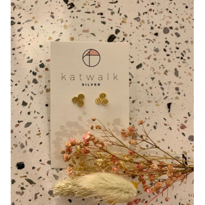 Boucles d'oreilles triskèle or
