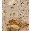 Boucles d'oreilles tête lapin or