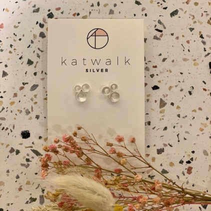 Boucles d'oreilles 3 bulles creuses argent