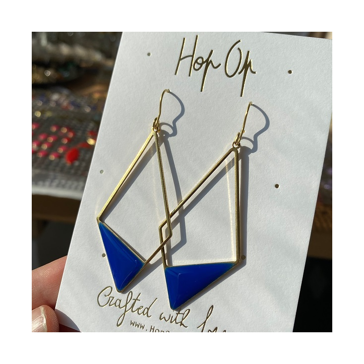 Boucles d'oreilles Kiak - Bleu électrique