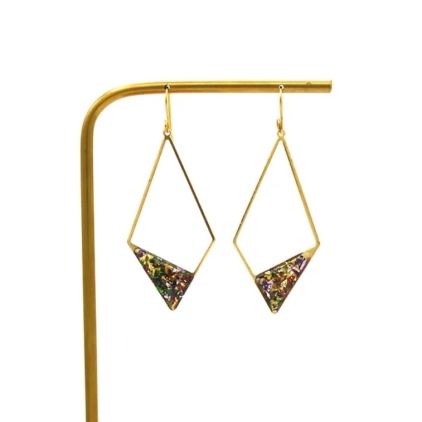 Boucles d'oreilles Kiak - Fête - Paillettes multicolores