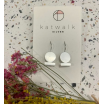 Boucles d'oreilles grande pastille et rectangle horizontal - argent