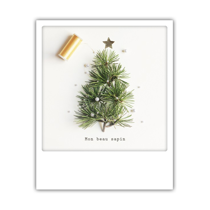 Carte postale Sapin en perle ZG0161FR