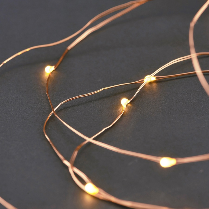 String lights 10m copper 80 bulbs