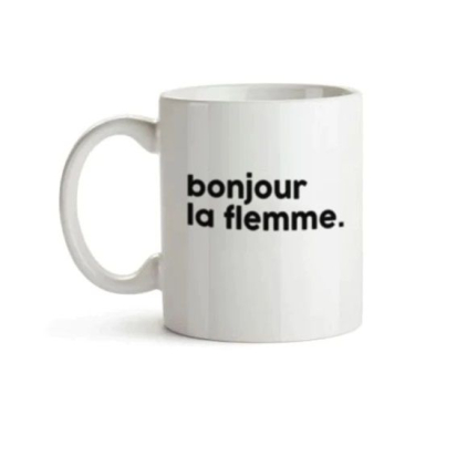 Tasse Bonjour la flemme