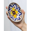Soap Dish - blue pottery - jaune - POR559