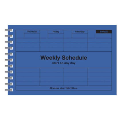 Dayfree Weekly Schedule - Blue