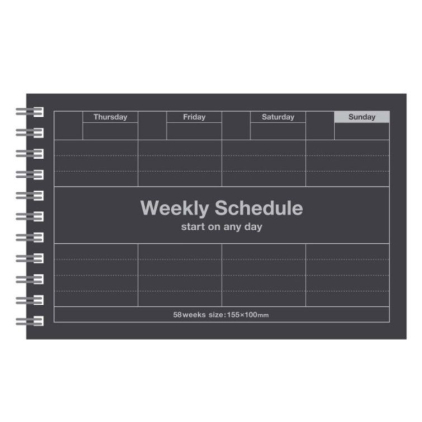 Dayfree Weekly Schedule - Black
