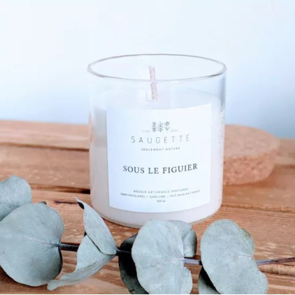 Bougie artisanale à la cire de soja naturelle - Small - Sous le figuier