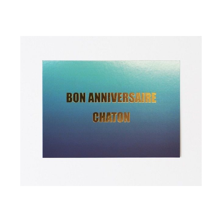 Carte + enveloppe Anniversaire chaton