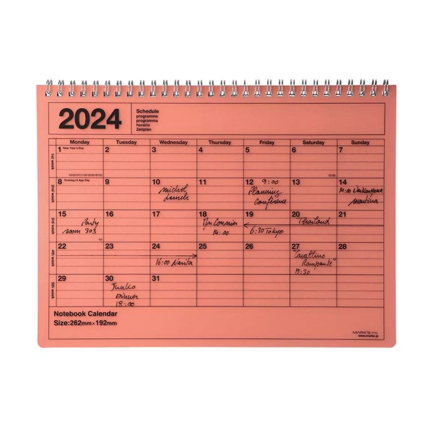 Notebook - Calendar - M - Orange - 2024