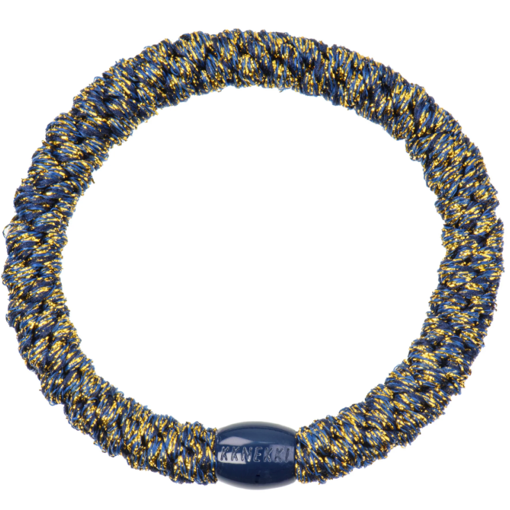 Elastique à cheveux - indigo gold glitter - 5165