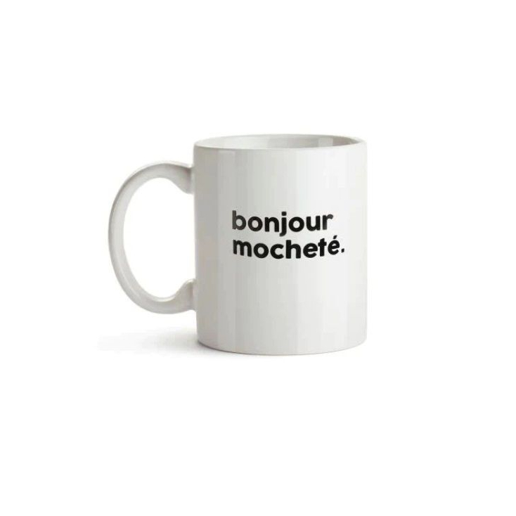 Tasse Bonjour mocheté