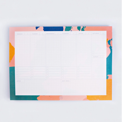 Carnet de plannification hebdomadaire - Palette couteau