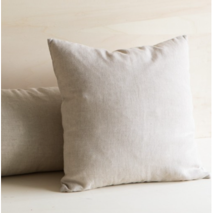 Coussin en lin lavé - Moka