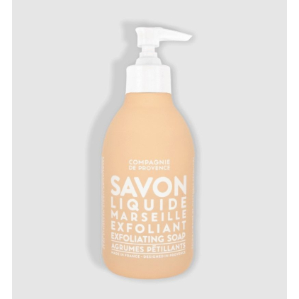 Savon liquide exfoliant 300 ml agrumes pétillant