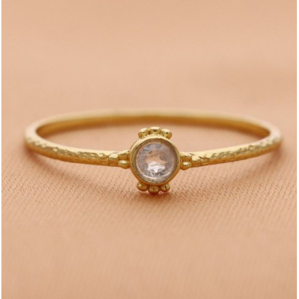 Ring size 54 Beverly white moonstone and dots g.pl 4509-GB-1-054