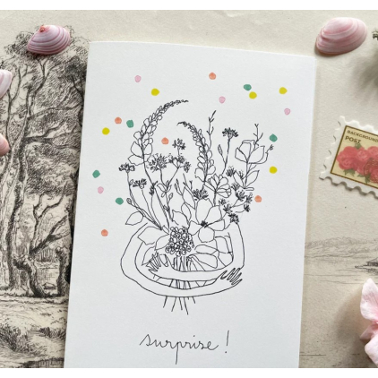 Papillonnage - carte postale - surprise