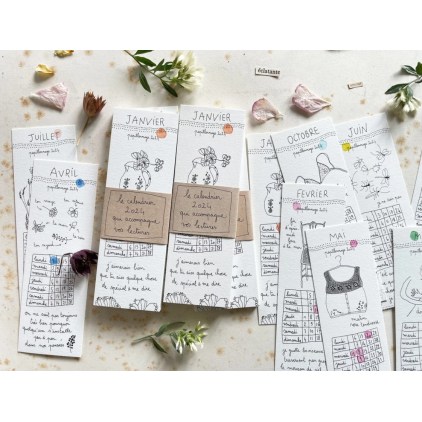 Papillonnage - Calendrier marque-page 2024