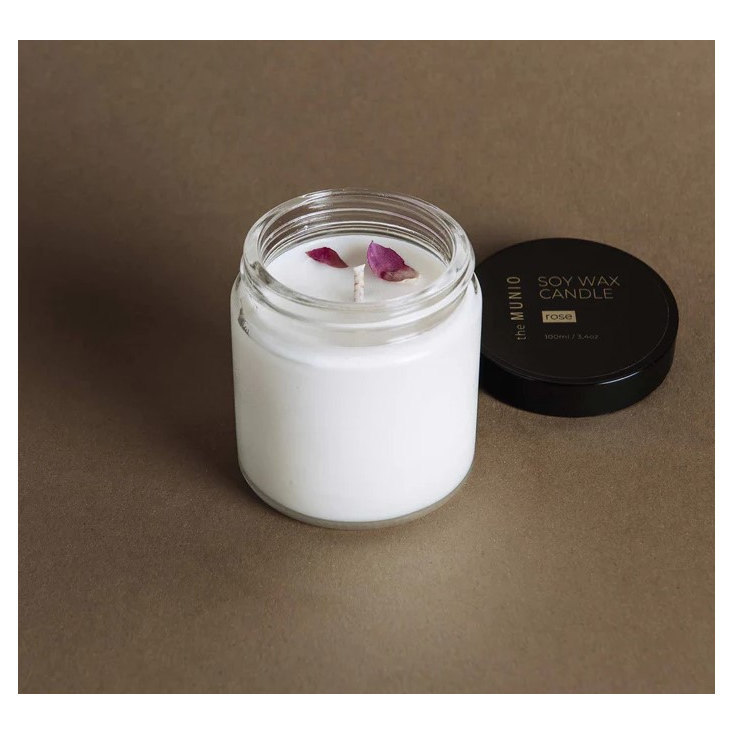 So wax candle- 100ml - Rose