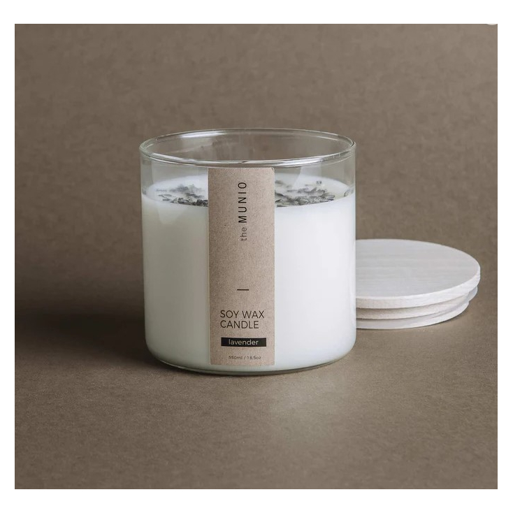 Soy wax candle - 550ml - Lavender