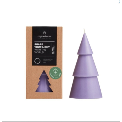 Xmas Tree Candle L - Violet