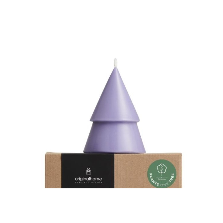 Xmas Tree Candle M - Violet