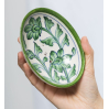 Soap Dish - blue pottery - vert - POR556
