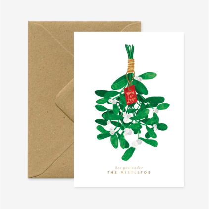Carte A6 avec enveloppe - Misteltoe