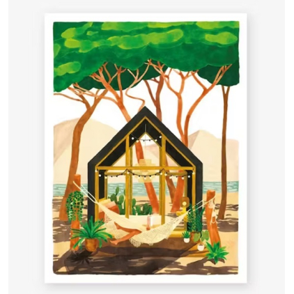 Affiche décorative - Small - Cap ferret - 18x24 cm