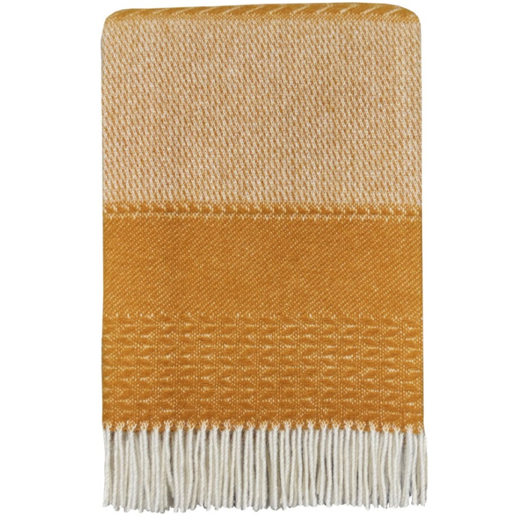 Plaid en laine - Ocre