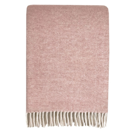 Plaid en laine - Misty pink
