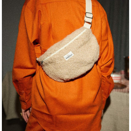 Sac banane - Bouclette Beige