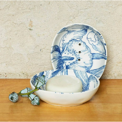 Soap Dish - floral 1 - POR239