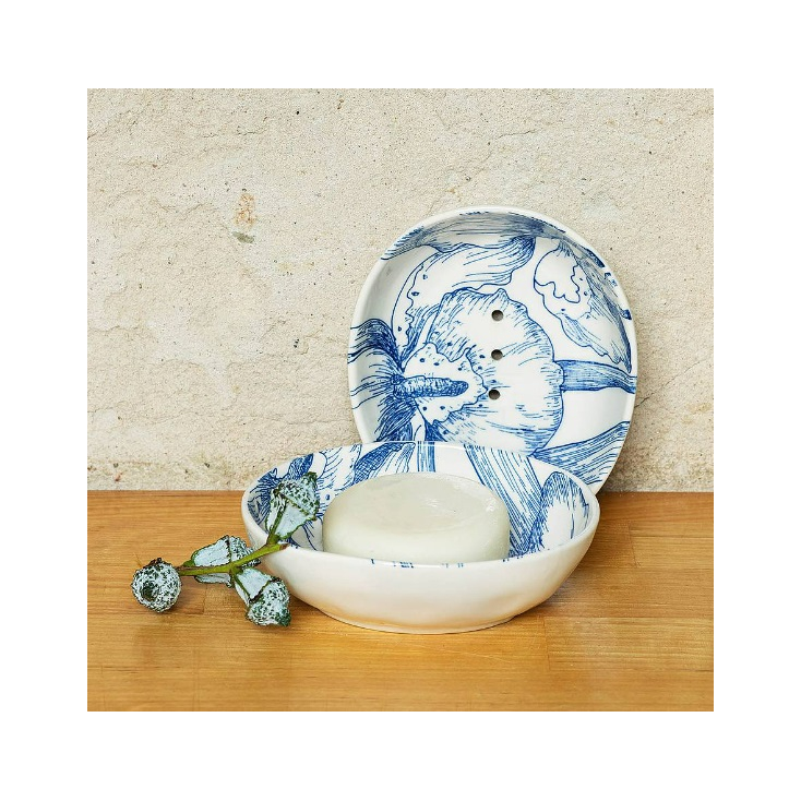 Soap Dish - floral 1 - POR239