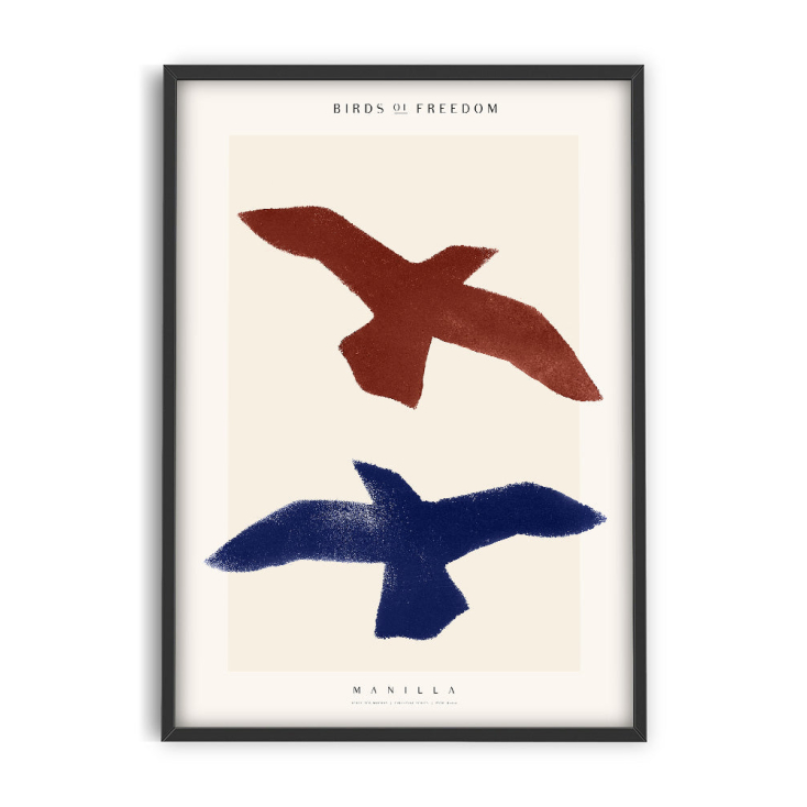 Poster 30 x 40 cm - Yente - Birds of Freedom Manilla
