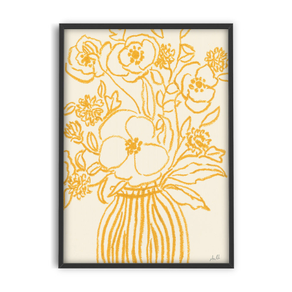 Poster 30 x 40 cm - La Poire - Yellow Flowers I