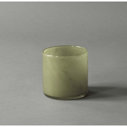 Lyric candle holder small - olive green