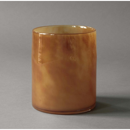 Lyric candle holder large - brown