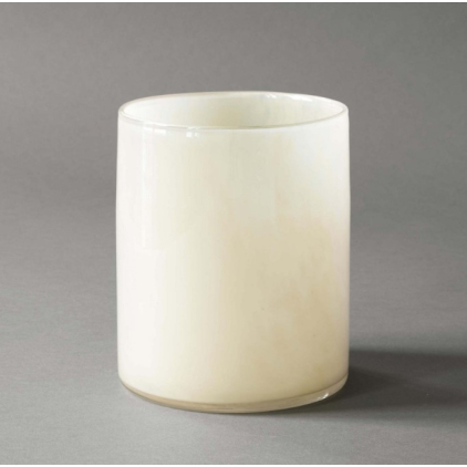 Lyric candle holder large - linen