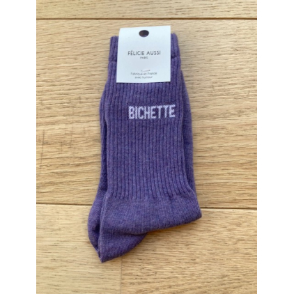 Chaussettes - Bichette - violet chinées 36/40