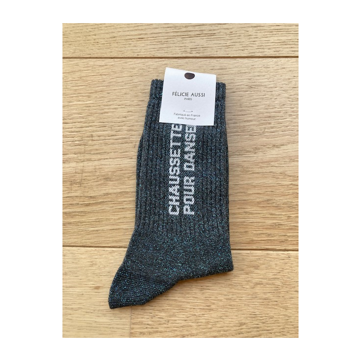 Chaussettes - Pour danser - anthracite paillettes 36/40