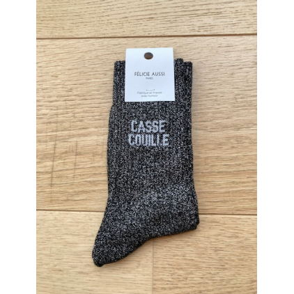 Chaussettes - Casse couille - noir paillettes 36/40