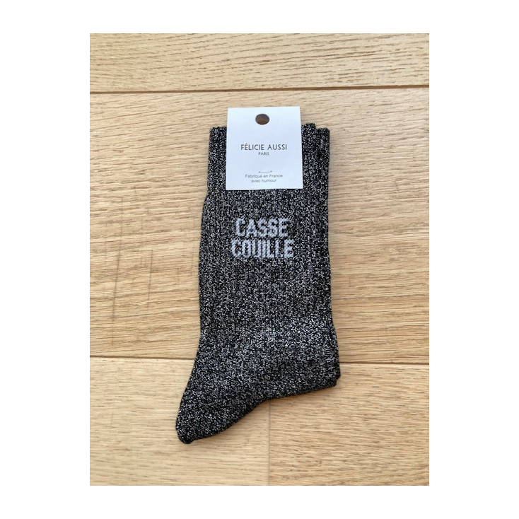 Chaussettes - Casse couille - noir paillettes 36/40