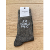 Chaussettes - Je ne travaille pas ici - noir paillettes 36/40